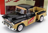 Autoworld Chevrolet 3100 Stepside Pick-up Leinenkugle's 1957 1:18 Beige Black