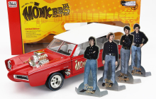 Autoworld Pontiac Gto Convertible Monkeemobile - The Monkees 1966 1:18 Červená Bílá