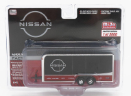 Autoworld Trailer Nissan Trailer Car Transporter 1:64 Černá Červená