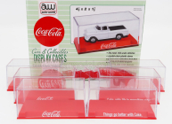 Autoworld Vetrina display box Set 6x Base Rossa - Coca-cola 1:64, červená