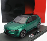 Bbr-models Alfa romeo Tonale Tributo Black Roof 2023 - Con Vetrina - With Showcase 1:18 Verde Montreal - Green Met