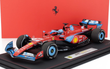 Bbr-models Ferrari F1  Sf-24 Team Scuderia Ferrari N 16 3rd Miami Gp 2024 Charles Leclerc - Con Vetrina - With Showcase 1:18 Červená Světle Modrá