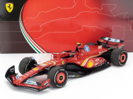 Bbr-models Ferrari F1  Sf-24 Team Scuderia Ferrari N 55 3rd Monaco Gp 2024 Carlos Sainz - Polifoam Packaging 1:18 Červená Černá
