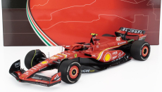 Bbr-models Ferrari F1 Sf-24 Team Scuderia Ferrari N 55 Winner Australian Gp 2024 Carlos Sainz - Polifoam Packaging 1:18 Červená Černá