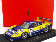 Bbr-models Ferrari F40 Gte 3.5l Turbo V8 Team Ennea Srl Igol N 45 24h Le Mans 1996 J.m.gounon - E.bernard - P.belmondo 1:18 Žlutá Modrá