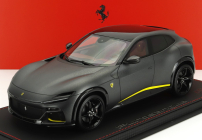 Bbr-models Ferrari Purosangue Suv Panoramic Roof 2022 - Con Vetrina - With Showcase 1:18 Grigio Silverstone Matt - Matná Šedá