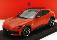 Bbr-models Ferrari Purosangue Suv Panoramic Roof 2022 - Con Vetrina - With Showcase 1:18 Rosso Dino - Světle Červená