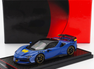 Bbr-models Ferrari Sf90 Xx Stradale 2024 1:43 Azzurro Dino - Modrá Met Černá Žlutá