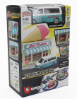 Bburago Accessories Diorama - Set Ice Cream Shop With Volkswagen T6 Minibus 2018 1:43 Světle Modrá Bílá