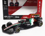 Bburago Alfa romeo F1  C43 Team Stake N 24 Monza Italy Gp 2023 Guanyu Zhou 1:43 Černá Červená Bílá Zelená