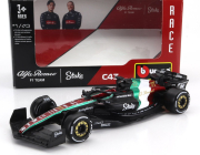 Bburago Alfa romeo F1  C43 Team Stake N 77 Monza Italy Gp 2023 Valtteri Bottas 1:43 Černá Červená Bílá Zelená