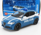 Bburago Alfa romeo Stelvio Polizia 2017 1:24 Světle Modrá