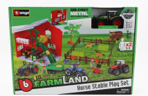 Bburago Fendt Set Farm Horse Stable Play Vario 1050 Tractor 2016 1:50 Zelená