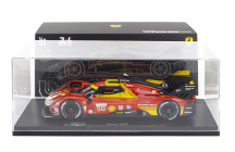 Bburago Ferrari 499p 3.0l Turbo V6 Team Ferrari Af Corse N 50 Winner 24h Le Mans 2024 Antonio Fuoco - Miguel Molina - Nicklas Nielsen - Con Vetrina - With Showcase 1:18 Red