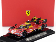 Bburago Ferrari 499p 3.0l Turbo V6 Team Ferrari Af Corse N 50 Winner 24h Le Mans 2024 Antonio Fuoco - Miguel Molina - Nicklas Nielsen - With Showcase 1:43 Red