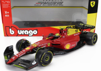 Bburago Ferrari F1-75 Scuderia Ferrari N 55 4th Monza Gp Italy 2022 Carlos Sainz - Yellow Wheels - Full Exclusive Carmodel 1:18 Červená Žlutá