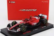 Bburago Ferrari F1  Sf-23 Team Scuderia Ferrari N 55 Las Vegas Usa Gp 2023 Carlos Sainz - With Pilot And Showcase 1:43 Červená Bílá Černá