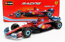 Bburago Ferrari F1  Sf-24 Team Scuderia Ferrari N 55 5th Miami Gp 2024 Carlos Sainz 1:18 Červená Černá Světle Modrá