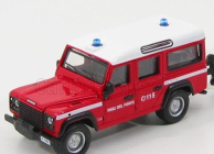 Bburago Land rover Defender 110 Station Wagon Vigili Del Fuoco 1995 1:32 Červená Bílá