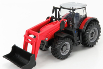 Bburago Massey ferguson 8740s Tractor With Front Loader Scraper 1:50 Red