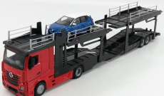 Bburago Mercedes benz Actros 2 2545 Truck Car Transporter 2016 + Renault Captur 1:43