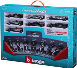 Bburago Mercedes gp Set F1  7x W05 N 6 2014 Nico Rosberg - W07 N 44 World Champion 2016 Lewis Hamilton - W10 N 77 2019 Valtteri Bottas - W12 N 44 2021 - W13 N 44 2022 - W14 N 63 2023 George Russell - W15 N 44 2024 1:43 Černá Stříbrná Zelená