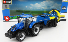 Bburago New holland T7.315 Tractor With Cultivator Trailer 2016 1:50 Blue