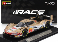 Bburago Porsche 963 9rd 4.6l Turbo V8 Team Hertz Jota N 12 24h Le Mans 2024 Will Stevens - Norman Nato - Callum Ilott 1:43 Bílé Zlato