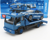Bburago Truck Soccorso Stradale With Alfa Romeo Giulietta Polizia 2010 - Carro Attrezzi - Wrecker Road Service 1:43 Světle Modrá