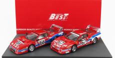 Best-model Ferrari Set 2x 512bb Lm Team Jms Pozzi Racing N 67 N 68 1:43, červená