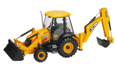 Britains JBC 3cx Ruspa Escavatore Gommata Tractor - Scraper - Excavator 1:32 Žlutá Černá
