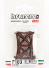 Brumm Accessories Set 5x Transenne - Street Barricades Sizes Misure 4.65cm X 2.85 Cm 1:43 Brown