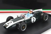 Brumm Cooper F1  T53 N 2 British Gp 1960 B.mclaren - With Driver Figure 1:43 Zelená Bílá
