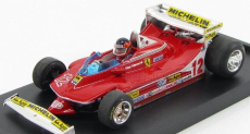 Brumm Ferrari F1  312t4 N 12 Prove Ala Posteriore Ovest Usa Gp 1979 Gilles Villeneuve + Pilot 1:43 Red