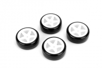 CARTEN nalepené Drift gumy 26mm na bílých 5 papr. diskách, 4 ks.