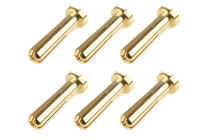 Corally zlacený konektor 4.0mm samec zahnutý (6)