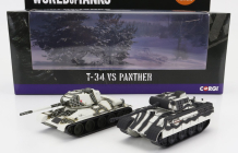Corgi Tank Set 2x T-34 + Panther 1945 1:87 Vojenská Kamufláž