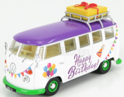 Corgi Volkswagen T1 Minibus Happy Birthday 1961 1:43 Bílá Fialová