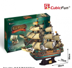 Cubicfun Puzzle Kit 3d In Foam Boat The Spanish Armada San Felipe Veliero Cm. 68x18x56 - 248 Pezzi - 248 Pieces 1:110 /