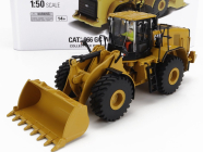 Dm-models Caterpillar Cat966gc Ruspa Gommata - Scraper Tractor Wheel Loader 1:50 Žlutá Černá