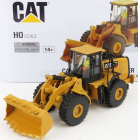 Dm-models Caterpillar Cat966m Ruspa Gommata - Scraper Tractor Wheel Loader 1:87 Žlutá Černá