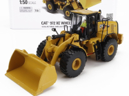 Dm-models Caterpillar Cat972xe Ruspa Gommata - Scraper Tractor Wheel Loader 1:50 Žlutá Černá