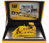 Dm-models Caterpillar Catd7c Ruspa Cingolata - Scraper Track Type Tractor 1:50 Žlutá Černá