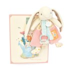 Doudou Dárková sada Hračka s úchytem na dudlík Králíček Ciboulette 19 cm