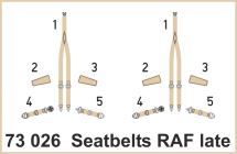 Ed73026 Seatbelts RAF late SUPER FABRIC 1/72