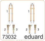 Ed73032  Seatbelts Luftwafe WWII bombers SUPER FABRIC 1/72