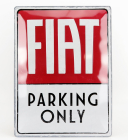 Edicola Accessories 3d Metal Plate - Fiat Parking Only 1:1 Červená Bílá