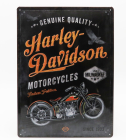 Edicola Accessories 3d Metal Plate - Harley Davidson Timeless Tradition 1:1 Černá Oranžová