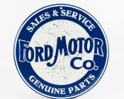 Edicola Accessories Metal Plate - Ford Motor Co. Sales & Service 1:1 Modrá Bílá