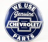 Edicola Accessories Metal Round Plate - Chevrolet Genuine Parts 1:1 Modrá Bílá